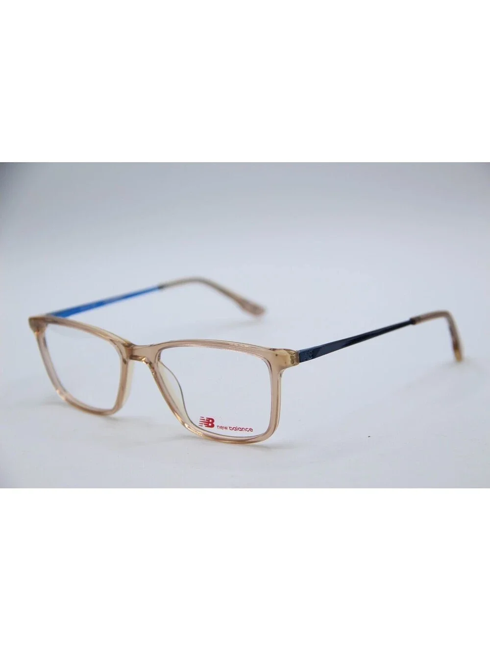 New Balance Nb 4098-3 Clear Brown Blue Authentic Eyeglasses 52-17-140